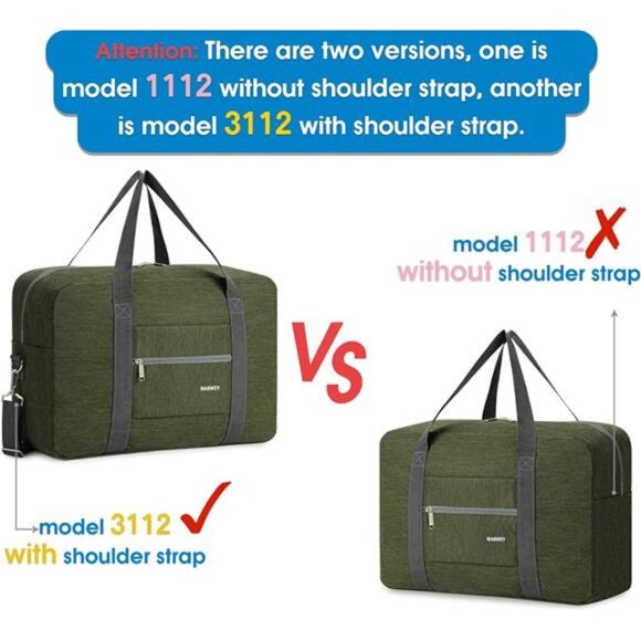 For Spirit Airlines Personal Item Bag 18x14x8 Foldable Travel Duffel Bag Tote - Picture 6 of 8